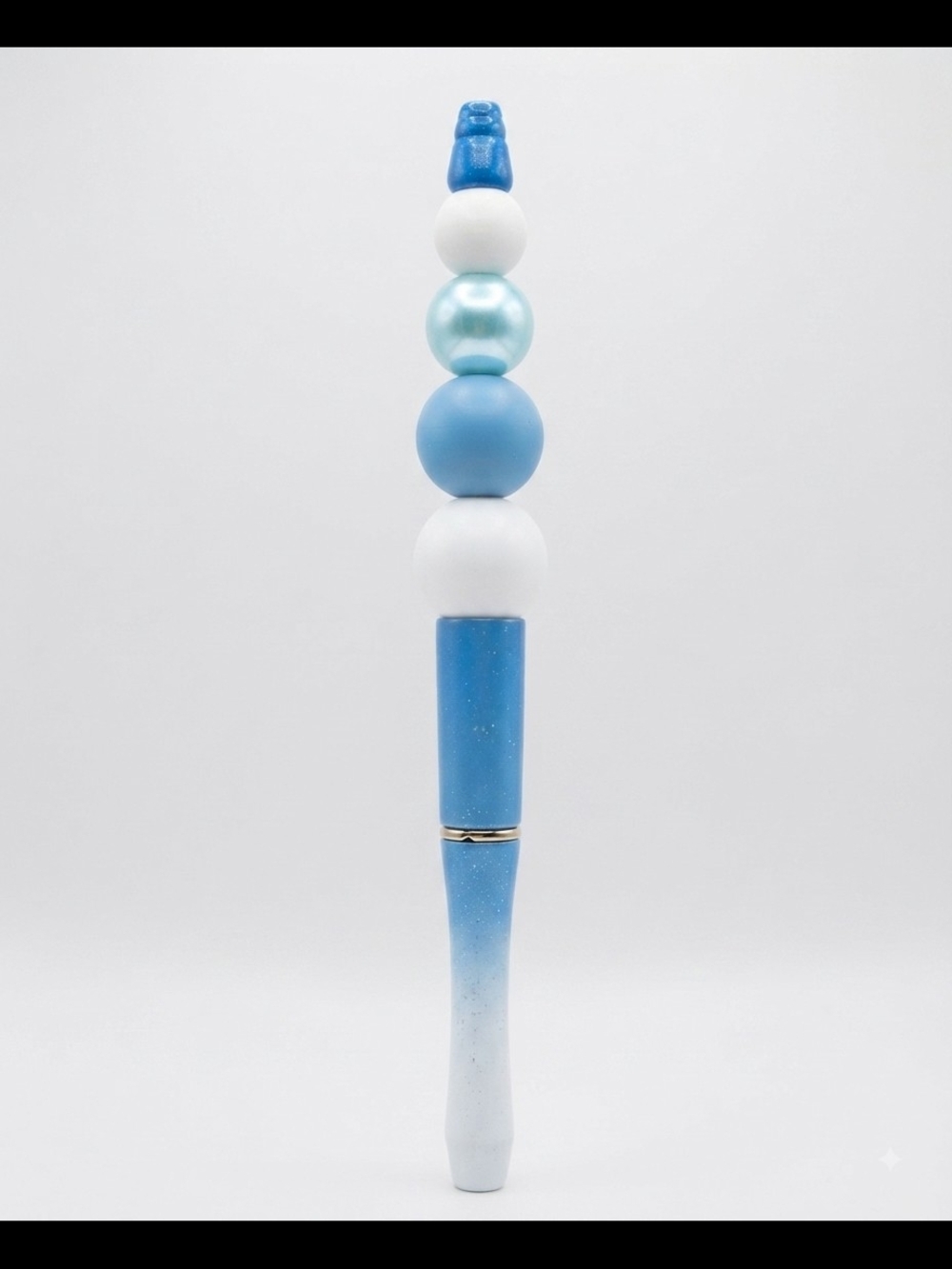 Blue and White Beaded Pen - Women Accessories